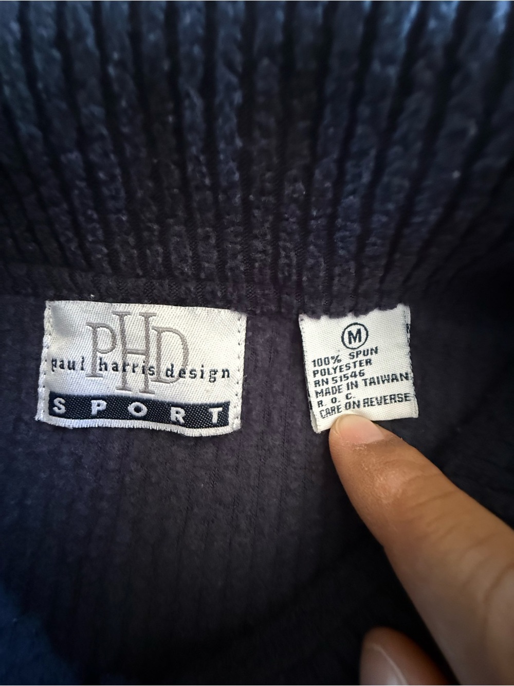 VTG 90's Paul Harris Design Sport Corduroy Shirt Jacket Dark Navy Blue Shacket - Picture 7 of 11